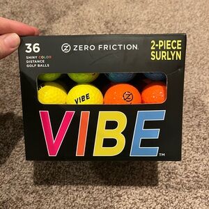 NWT Zero Friction Vibe Multicolored Golf Balls